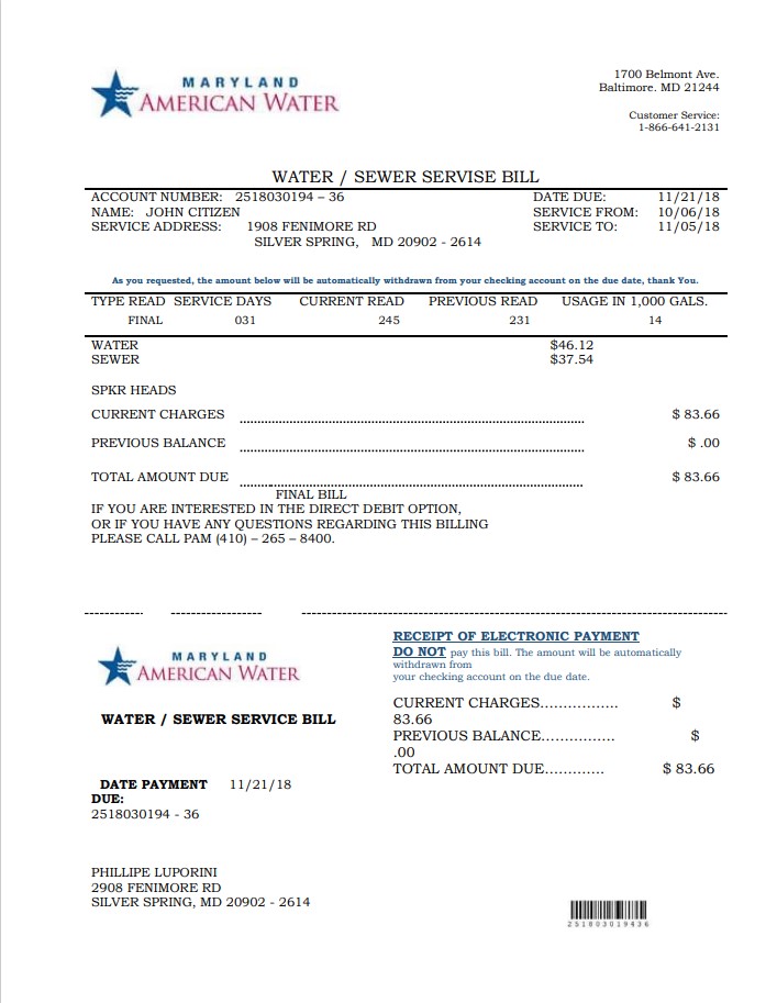  Minol USA business utility bill 